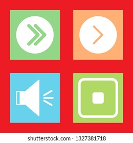 Icons for player buttons, vector illustration in flat, EPS10.