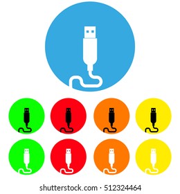 Icons plug. Electric cable plug. usb plug. Plug vector. connector. Vector illustration