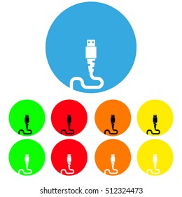 Icons plug. Electric cable plug. usb plug. Plug vector. connector. Vector illustration