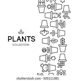 icons of pot plants garden