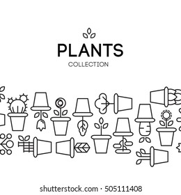 icons of pot plants garden