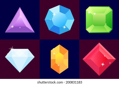 icons precious stone vector