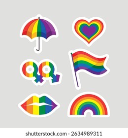 Icons Pride Design Color Love