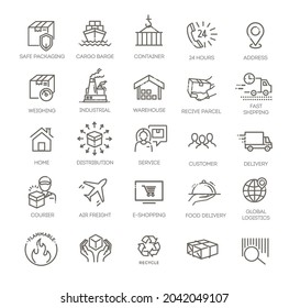 Icons as Priority Shipping, Express Delivery, Tracking Order and more