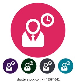 icons project manager flat for Web, Mobile and business