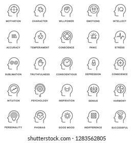 Icons Psychology Personality Psychology Human Personality Stock Vector ...