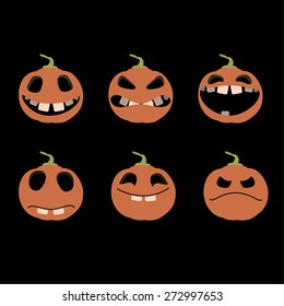  Icons pumpkins for Halloween