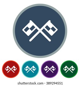 icons racing flags for Web and Mobile