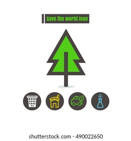 icons Recycle colorful design vector line black on white background