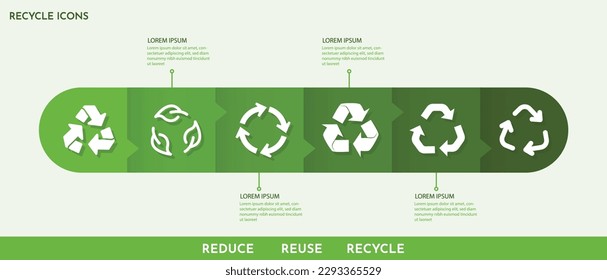 icons recycle reduce reuse recycle recycle symbol Ecology An ecological metaphor for ecological waste management. Reduce, reuse, recycle.