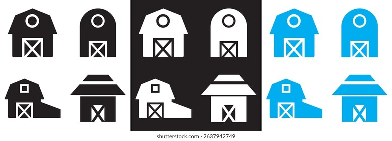 Icons related to barn. Vector pictograms of body organs icon. Vector for websites, mobile interfaces, presentations, banner, visual branding etc. Vector illustration.  EPS 10