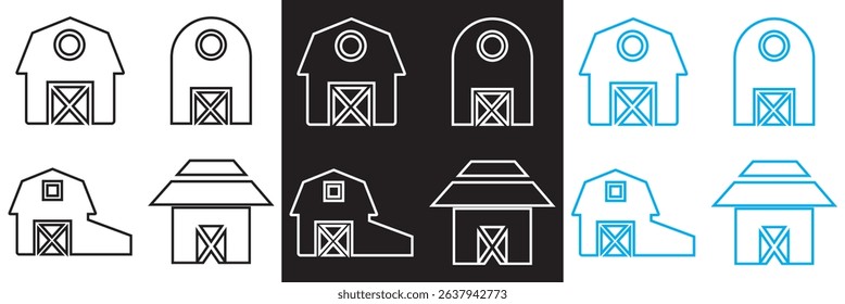 Icons related to barn. Vector pictograms of body organs icon. Vector for websites, mobile interfaces, presentations, banner, visual branding etc. Vector illustration.  EPS 10