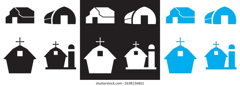 Icons related to barn. Vector pictograms of body organs icon. Vector for websites, mobile interfaces, presentations, banner, visual branding etc. Vector illustration. EPS 10