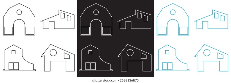 Icons related to barn. Vector pictograms of body organs icon. Vector for websites, mobile interfaces, presentations, banner, visual branding etc. Vector illustration. EPS 10