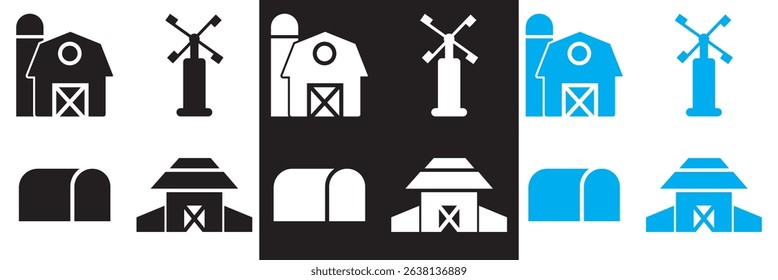 Icons related to barn. Vector pictograms of body organs icon. Vector for websites, mobile interfaces, presentations, banner, visual branding etc. Vector illustration. EPS 10