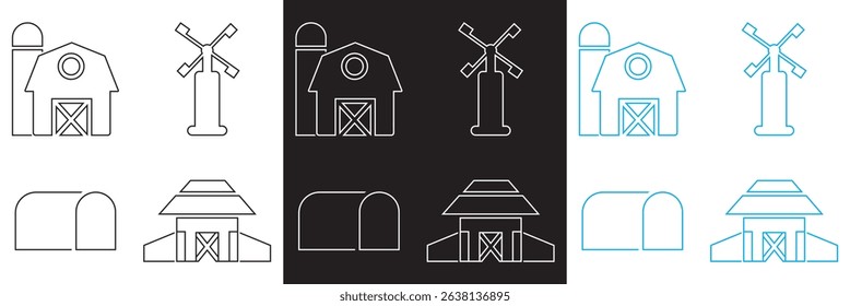 Icons related to barn. Vector pictograms of body organs icon. Vector for websites, mobile interfaces, presentations, banner, visual branding etc. Vector illustration. EPS 10