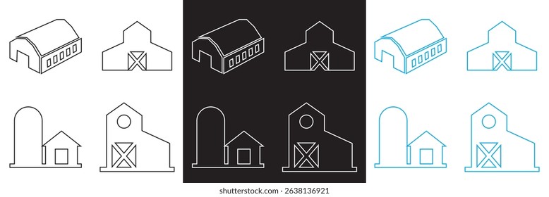 Icons related to barn. Vector pictograms of body organs icon. Vector for websites, mobile interfaces, presentations, banner, visual branding etc. Vector illustration. EPS 10