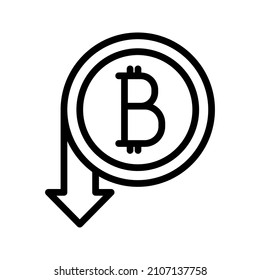 Icons related to bitcoin or crypto currency that use an outline style are perfect for your project design needs