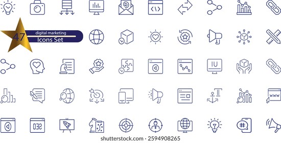  icons related to digital marketing.