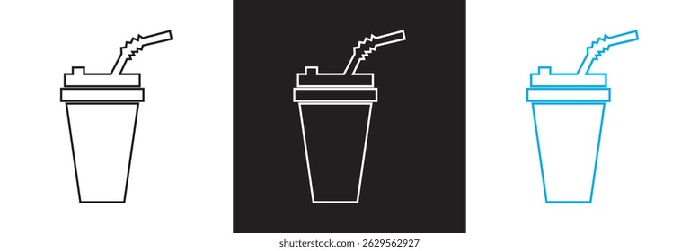 Icons related to drink and beverages. Vector illustration. isolated on white and black background. EPS 10