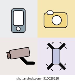 Icons related to photography and video systems
