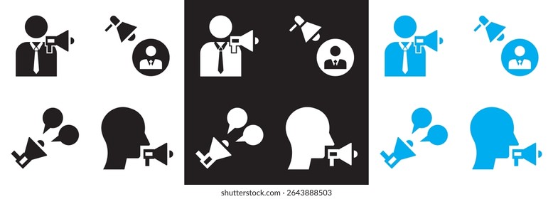 Icons related to public relations . Vector for websites, mobile interfaces, presentations, banner, visual branding etc. Vector illustration. isolated on white and black background. EPS 10