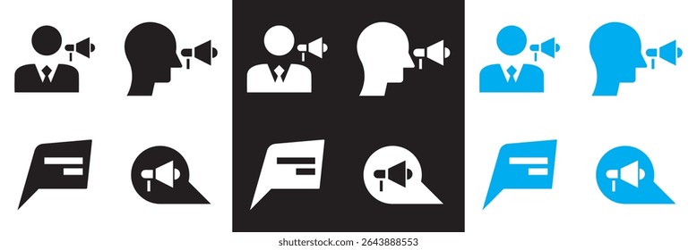Ícones relacionados a relações públicas . Vetor para sites, interfaces móveis, apresentações, banner, marca visual etc. Ilustração vetorial. isolada no plano de fundo branco e preto. EPS 10