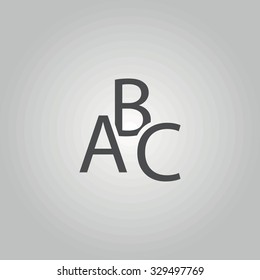 Icons represent the alphabet.
