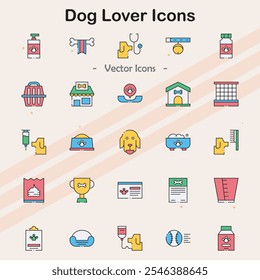 Icons representing dog lovers and pet-related activities.