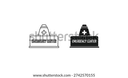 Icons representing emergency services and disaster response units