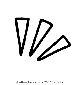 Icons representing feelings of surprise, attention, and awareness. Effect pictograms for surprise, comic notes. Hand drawn vector illustrations.
