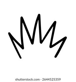 Icons representing feelings of surprise, attention, and awareness. Effect pictograms for surprise, comic notes. Hand drawn vector illustrations.