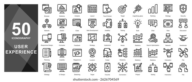 Icons representing gestures, touch points, and mobile interface controls.