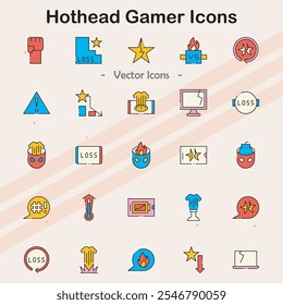 Iconos que representan juegos intensos o agresivos.