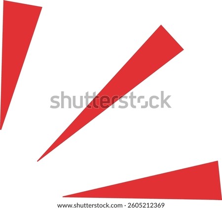 Icons Representing Realization, Discovery, Attention, and Emphasis Red