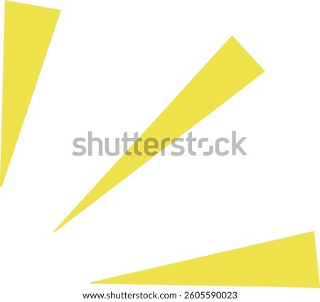 Icons Representing Realization, Discovery, Attention, and Emphasis Yellow
