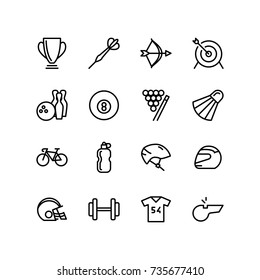 Icons representing sports and outdoor games