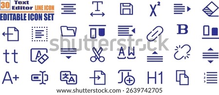 Icons representing text editing tools like bold italic and underline ideal for software development writing apps and digital communication projects.