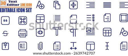 Icons representing text editing tools like bold italic and underline ideal for software development writing apps and digital communication projects.