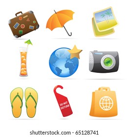 Icons for resort. Vector illustration.