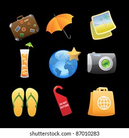 Icons for resort. Vector illustration.