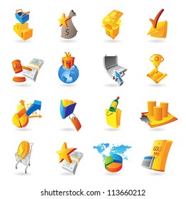 Icons for retail commerce. Vector illustration.