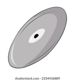 Icons of retro CD Disk isolated on white background. Vector illustration in flat design, EPS 10.