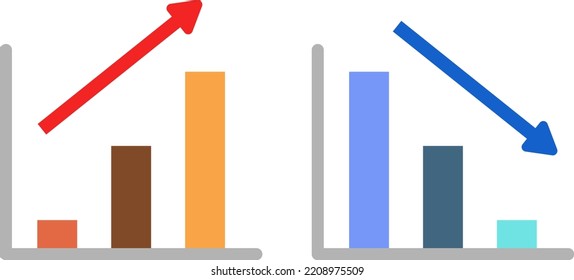 Icons for rising and falling graphs.
