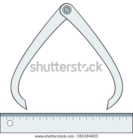 Icons of the rule and caliper gage
