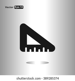 icons ruler triangle for Web and Mobile