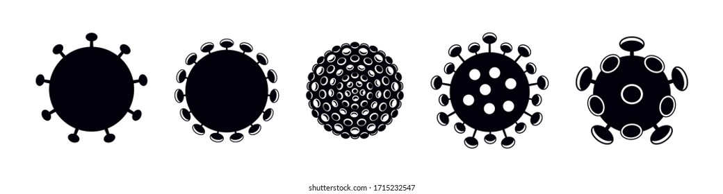 Icons of the SARS-CoV-2 coronavirus - virus that causes COVID-19 disease