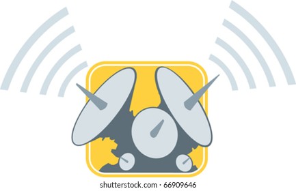 Icons of Satellite dishes, can be used for anything.