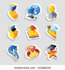 Icons for science, education and medicine. Vector illustration.