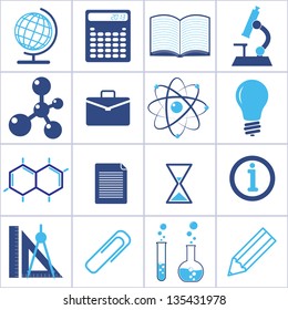 icons of a science and education. vector set. eps8